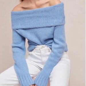 Anthropologie Natalia Italian Off-Shoulder Sweater